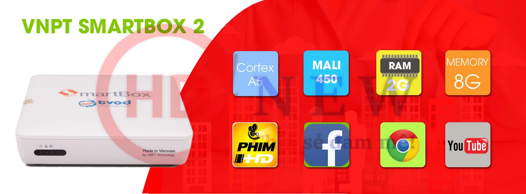 VNPT SmartBox 2 chính hãng tại HDnew Hà Nội