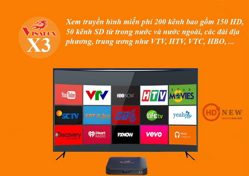 VinaBox X3 - Android Box tầm trung giá rẻ, chạy Android 6.0, chip lõi tứ - HDnew Hà Nội