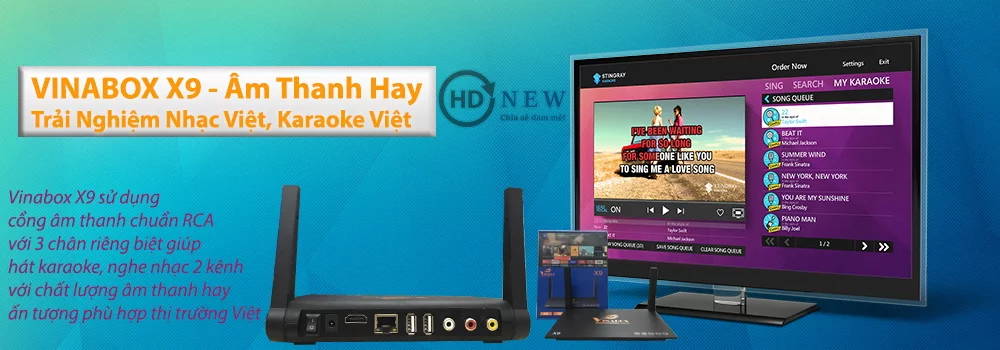 VinaBox X9 - cấu hình mạnh mẽ, Android 5.1 Lollipop, giao diện thuần Việt - HDnew Hà Nội