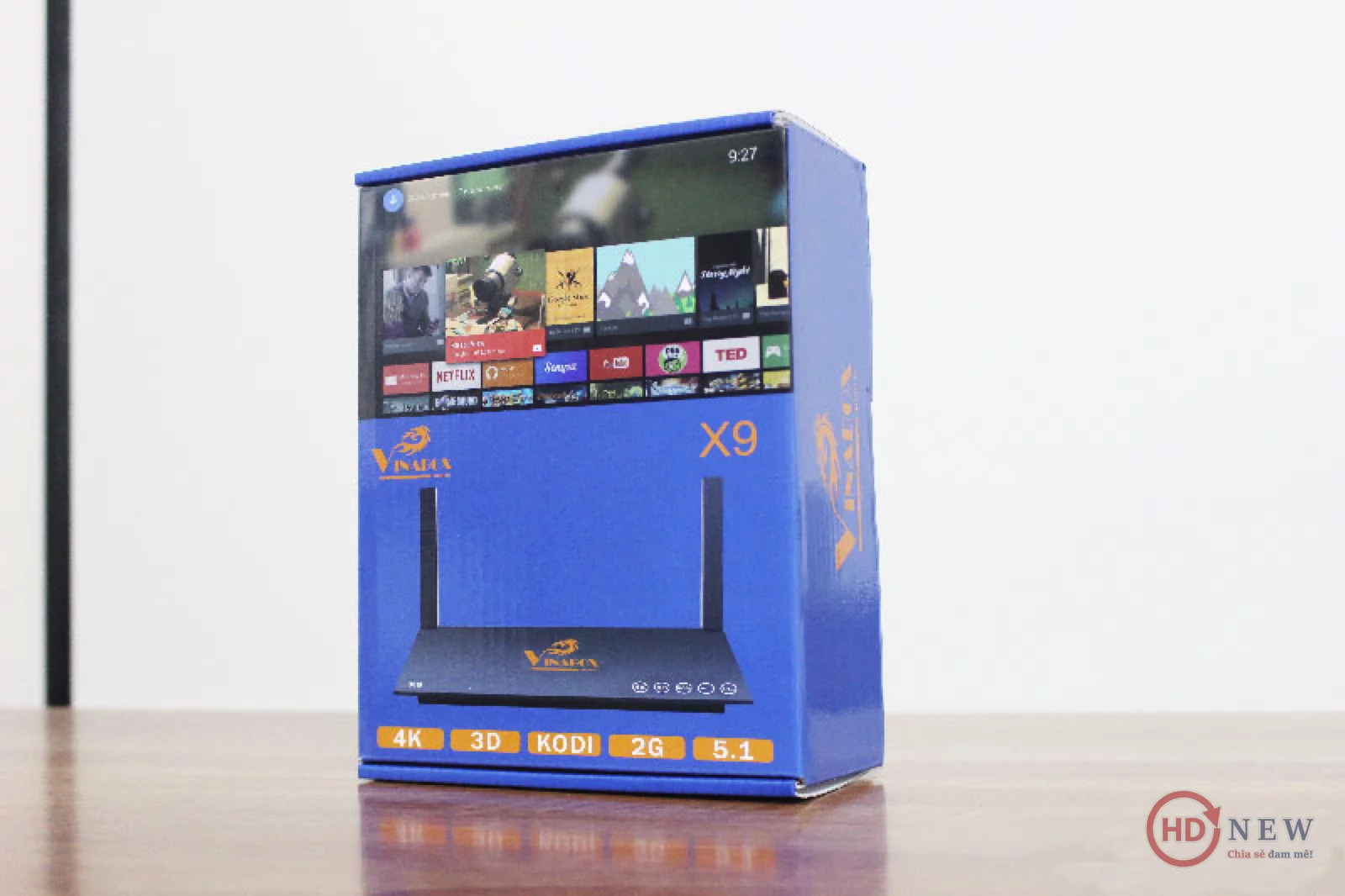 VinaBox X9 - cấu hình mạnh mẽ, Android 5.1 Lollipop, giao diện thuần Việt - HDnew Hà Nội