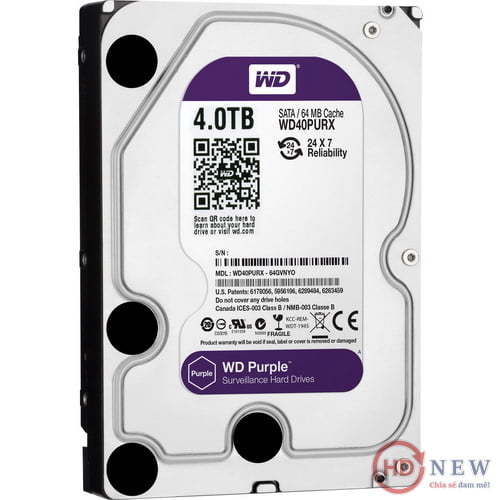Ổ cứng Western Digital Purple 4TB (WD40PURX) | HDnew - Chia sẻ đam mê