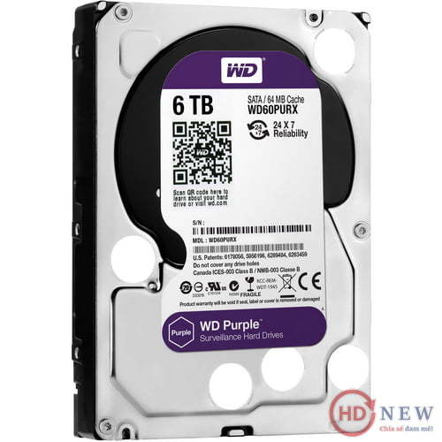 Ổ cứng Western Digital Purple 6TB (WD60PURX) | HDnew - Chia sẻ đam mê
