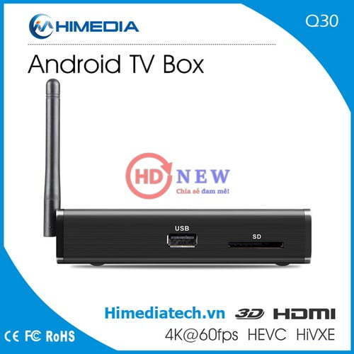 HiMedia Q30 | Android TV Box CPU 4 nhân, RAM 2GB, Android 7 | HDnew - Chia sẻ đam mê
