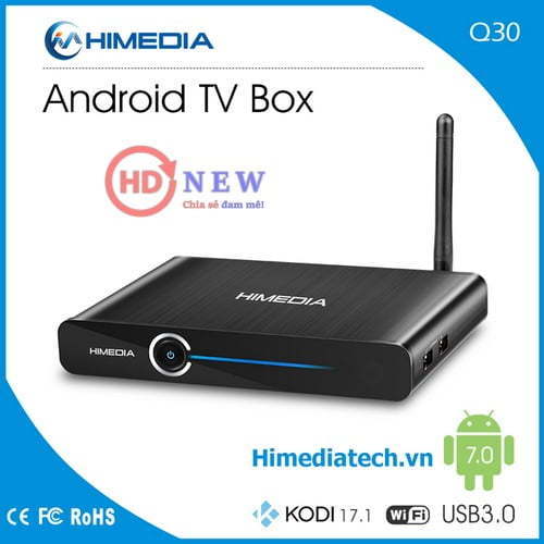 HiMedia Q30 | Android TV Box CPU 4 nhân, RAM 2GB, Android 7 | HDnew - Chia sẻ đam mê