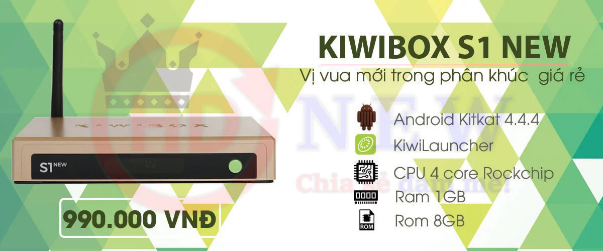 Kiwibox S1 New, vị vua mới của phân khúc Android TV Box giá rẻ - HDnew Hà Nội