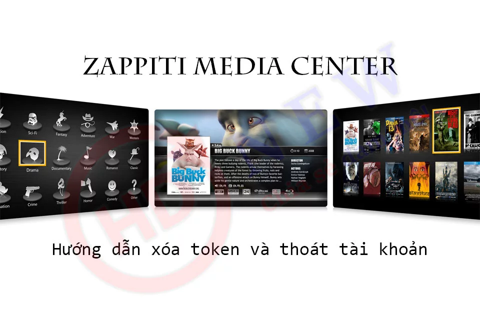 Hướng dẫn xóa token và đăng xuất tài khoản trên Zappiti Media Center - HDnew Hà Nội