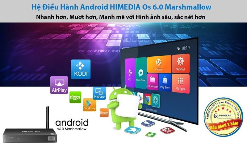 HiMedia với những ưu điểm của mình được đánh giá là thương hiệu Android Box đáng mua hàng đầu trong năm 2018. HiMedia Siêu Phẩm Android Box đáng mua nhất 2018