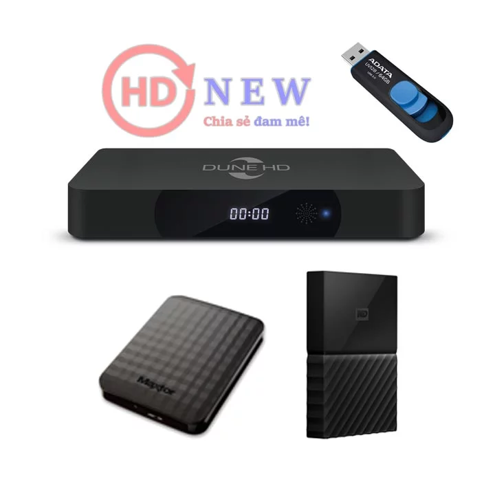Combo Dune HD Pro 4K & ổ cứng - mạnh mẽ và tiện dụng | HDnew - Chia sẻ đam mê