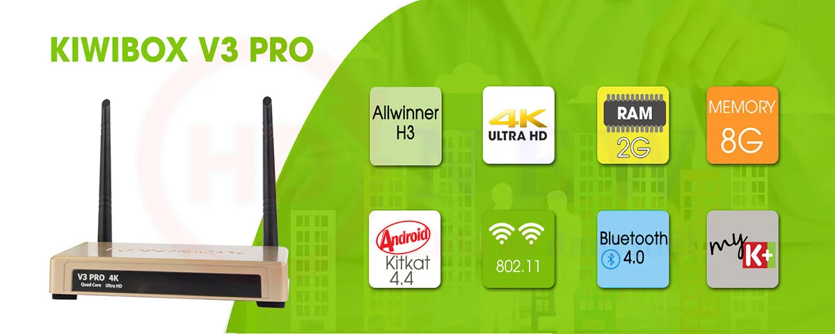 KiwiBox V3 Pro | Android TV Box RAM 2GB | HDnew - Chia sẻ đam mê