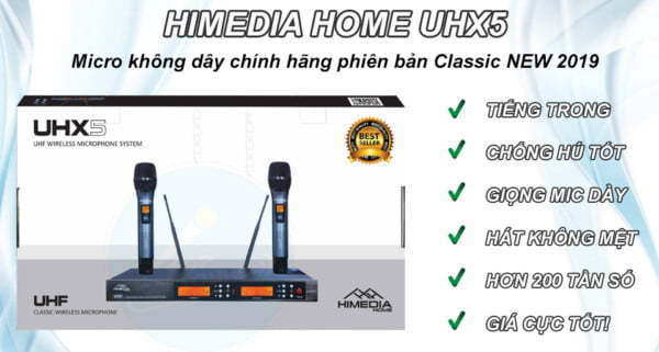 HiMedia Home UHX5 | Micro karaoke không dây | HDnew Audio