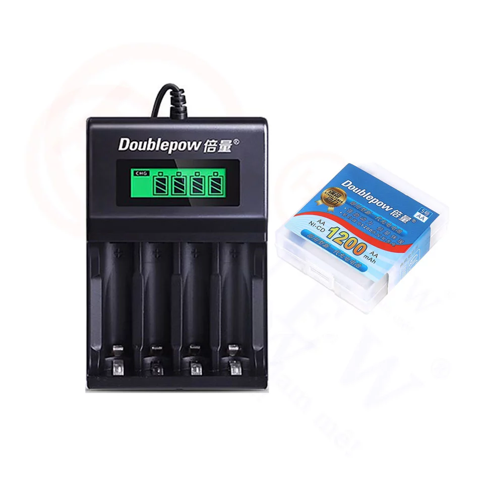 Bộ sạc pin Doublepow UK93B (có LED hiển thị) kèm 4 pin sạc AA 1200mAh | HDnew - Chia sẻ đam mê