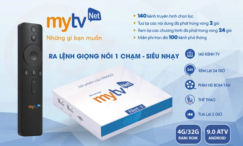 Android Box MyTV Net 1 4GB 2020 - cấu hình cao cấp, Android TV 9.0 | HDnew - Chia sẻ đam mê