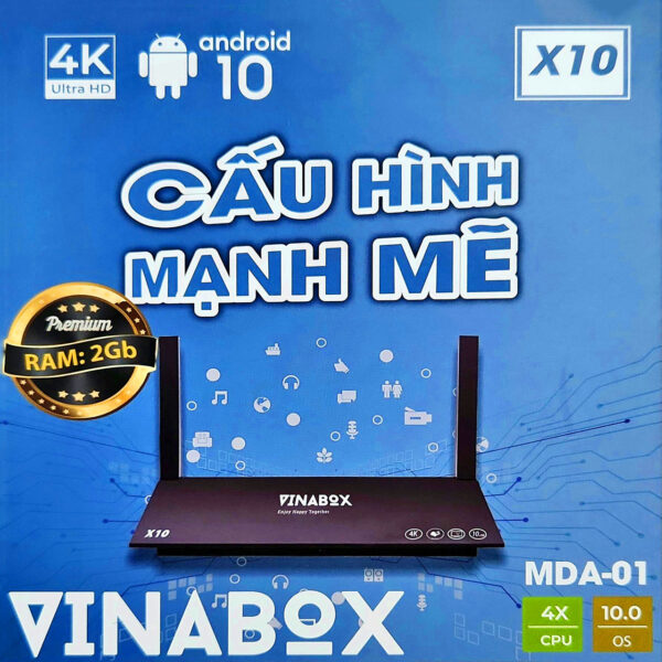 VinaBox X10 2023 (2GB RAM, 16GB ROM) | Android TV Box | HDnew - Chia sẻ đam mê